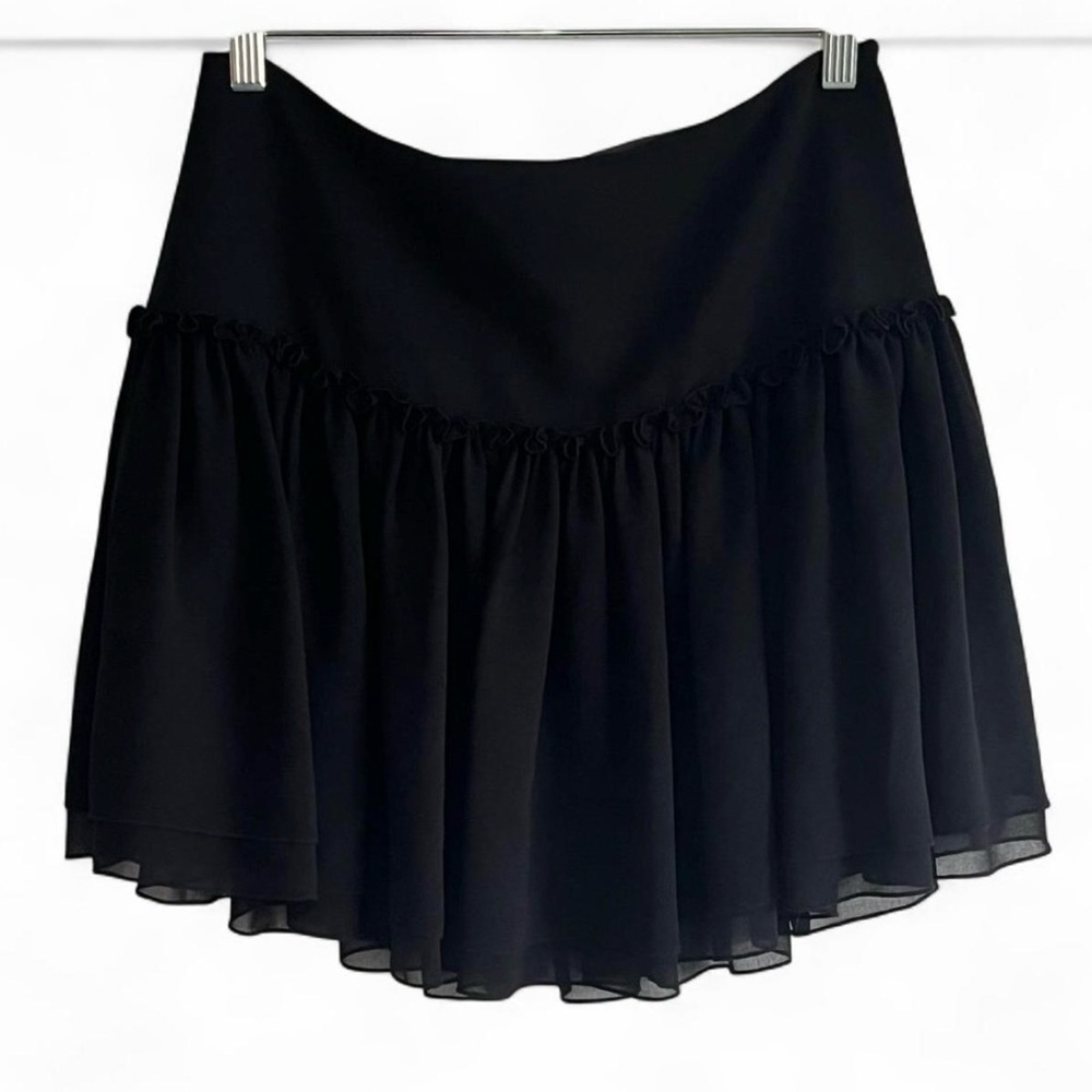 Banana Republic Black Ruffle  Mini Skirt
